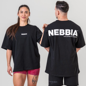 NEBBIA - Unisex oversized tričko Gym Essentials 381 (black)