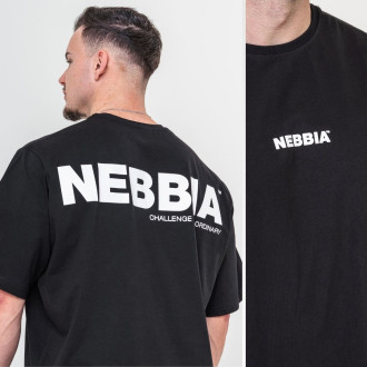 NEBBIA - Unisex oversized tričko Gym Essentials 381 (black)