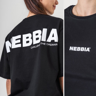 NEBBIA - Unisex oversized tričko Gym Essentials 381 (black)