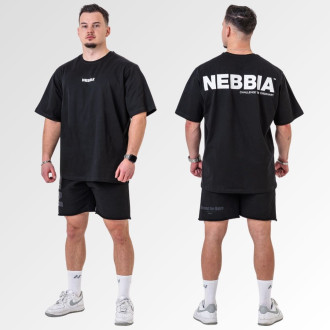 NEBBIA - Unisex oversized tričko Gym Essentials 381 (black)