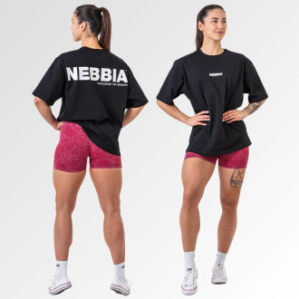 NEBBIA - Unisex oversized tričko Gym Essentials 381 (black)