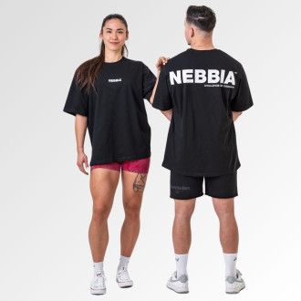 NEBBIA - Unisex oversized tričko Gym Essentials 381 (black)
