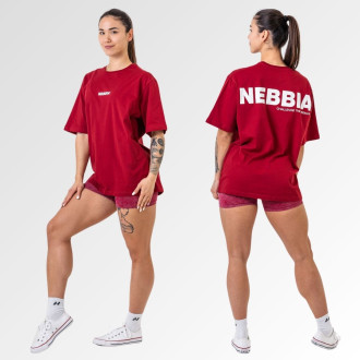NEBBIA - Unisex oversized tričko Gym Essentials 381 (dark red)