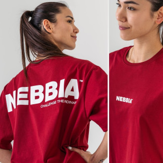 NEBBIA - Unisex oversized tričko Gym Essentials 381 (dark red)