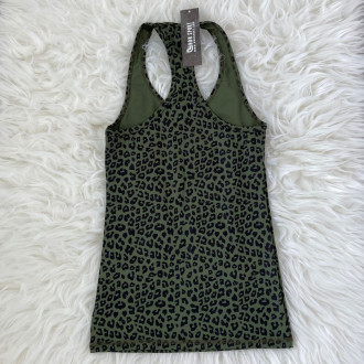 NDN - Funkční tílko dámské LEOPARD X055 (khaki)