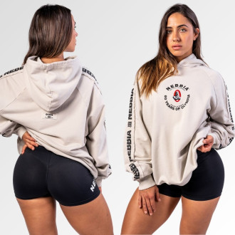 NEBBIA - Unisex washed mikina s kapucí HERITAGE 793 (light grey)