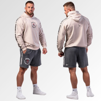 NEBBIA - Washed teplákové šortky LEGEND 786 (black)