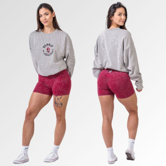 NEBBIA - Unisex oversized mikina bez kapuce SIGNATURE 797 (light grey)