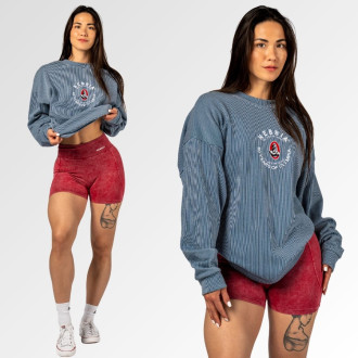 NEBBIA - Unisex oversized mikina bez kapuce SIGNATURE 797 (blue)
