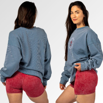 NEBBIA - Unisex oversized mikina bez kapuce SIGNATURE 797 (blue)