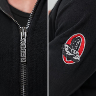 NEBBIA - Dlouhá mikina na zip BEYOND ORDINARY 707 (black)