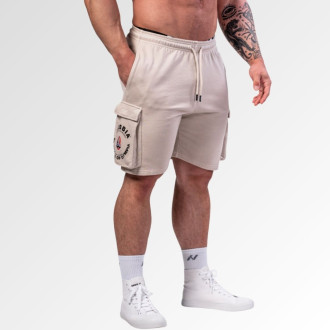NEBBIA - Washed volné cargo šortky LEGACY 787 (light grey)