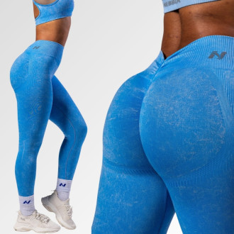 NEBBIA - Bezešvé legíny s vysokým pasem MAXIMUM PUSH-UP 302 (blue)