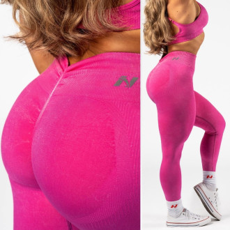 NEBBIA - Bezešvé legíny s vysokým pasem MAXIMUM PUSH-UP 302 (pink)