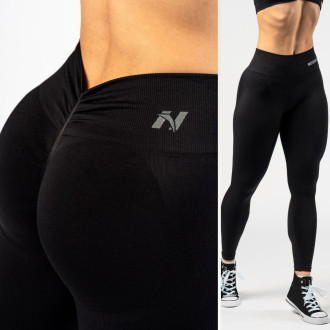 NEBBIA - Bezešvé legíny s vysokým pasem MAXIMUM PUSH-UP 302 (black)