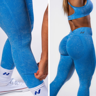 NEBBIA - Bezešvé push-up legíny s vysokým pasem TOTALLY SEAMLESS 303 (blue)
