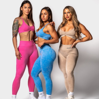 NEBBIA - Bezešvé push-up legíny s vysokým pasem TOTALLY SEAMLESS 303 (blue)