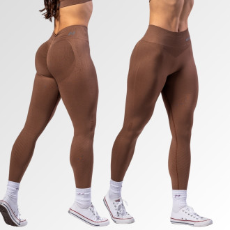 NEBBIA - Bezešvé push-up legíny s vysokým pasem TOTALLY SEAMLESS 303 (brown)