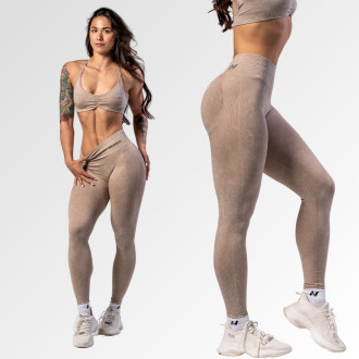 NEBBIA - Bezešvé push-up legíny s vysokým pasem TOTALLY SEAMLESS 303 (cream)