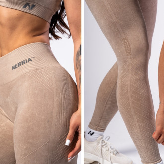 NEBBIA - Bezešvé push-up legíny s vysokým pasem TOTALLY SEAMLESS 303 (cream)