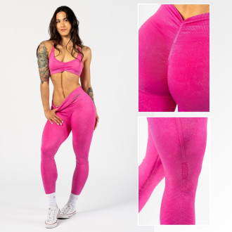 NEBBIA - Bezešvé push-up legíny s vysokým pasem TOTALLY SEAMLESS 303 (pink)