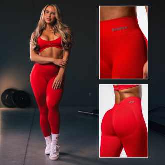NEBBIA - Bezešvé push-up legíny s vysokým pasem TOTALLY SEAMLESS 303 (red)