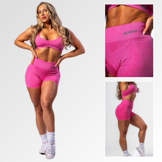 NEBBIA - Bezešvé push-up šortky s vysokým pasem TOTALLY SEAMLESS 304 (pink)