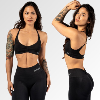 NEBBIA - Sportovní podprsenka se střední oporou  TOTALLY SEAMLESS 305 (black)