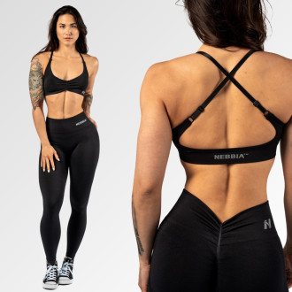 NEBBIA - Sportovní podprsenka se střední oporou  TOTALLY SEAMLESS 305 (black)