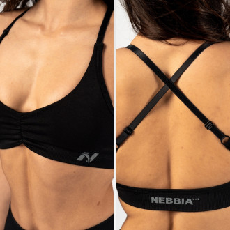 NEBBIA - Sportovní podprsenka se střední oporou  TOTALLY SEAMLESS 305 (black)