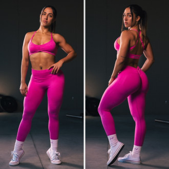 NEBBIA - Sportovní podprsenka se střední oporou  TOTALLY SEAMLESS 305 (pink)