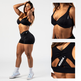 NEBBIA - Sportovní podprsenka STRONG BEAUTY 424 (black)