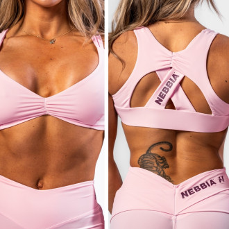 NEBBIA - Sportovní podprsenka STRONG BEAUTY 424 (pink)