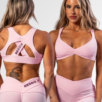 NEBBIA - Sportovní podprsenka STRONG BEAUTY 424 (pink)
