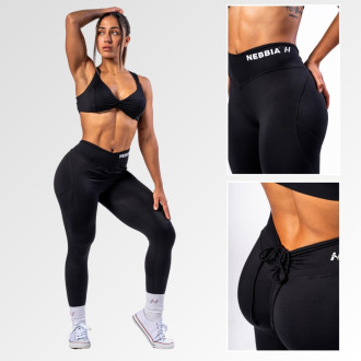 NEBBIA - Tvarující legíny se šněrováním STRONG BEAUTY 426 (black)