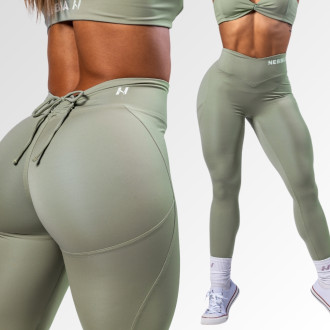 NEBBIA - Tvarující legíny se šněrováním STRONG BEAUTY 426 (light green)