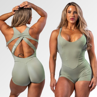NEBBIA - Tvarující fitness overal STRONG BEAUTY 427 (light green)