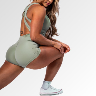 NEBBIA - Tvarující fitness overal STRONG BEAUTY 427 (light green)