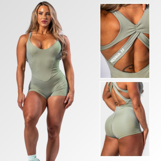 NEBBIA - Tvarující fitness overal STRONG BEAUTY 427 (light green)