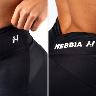 NEBBIA - Tvarující šortky s V-shaped pasem STRONG BEAUTY 428 (black)