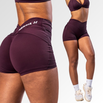 NEBBIA - Tvarující šortky s V-shaped pasem STRONG BEAUTY 428 (dark red)