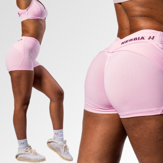 NEBBIA - Tvarující šortky s V-shaped pasem STRONG BEAUTY 428 (pink)