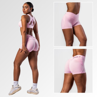 NEBBIA - Tvarující šortky s V-shaped pasem STRONG BEAUTY 428 (pink)