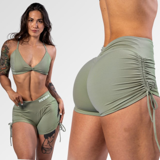 NEBBIA - Push-up šortky se šněrováním STRONG BEAUTY 429 (light green)