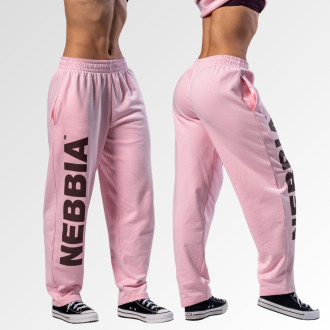 NEBBIA - Volné baggy tepláky BOYFRIEND STYLE 432 (pink)