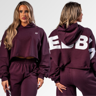 NEBBIA - Oversized mikina s kapucí OWN YOUR POWER 433 (dark red)