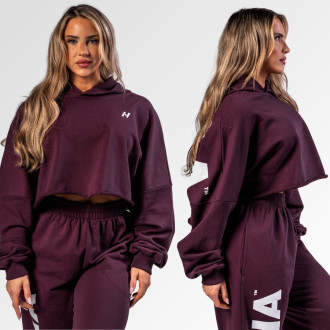 NEBBIA - Oversized mikina s kapucí OWN YOUR POWER 433 (dark red)