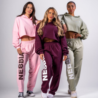 NEBBIA - Oversized mikina s kapucí OWN YOUR POWER 433 (dark red)