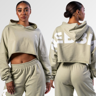 NEBBIA - Oversized mikina s kapucí OWN YOUR POWER 433 (light green)