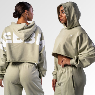 NEBBIA - Oversized mikina s kapucí OWN YOUR POWER 433 (light green)
